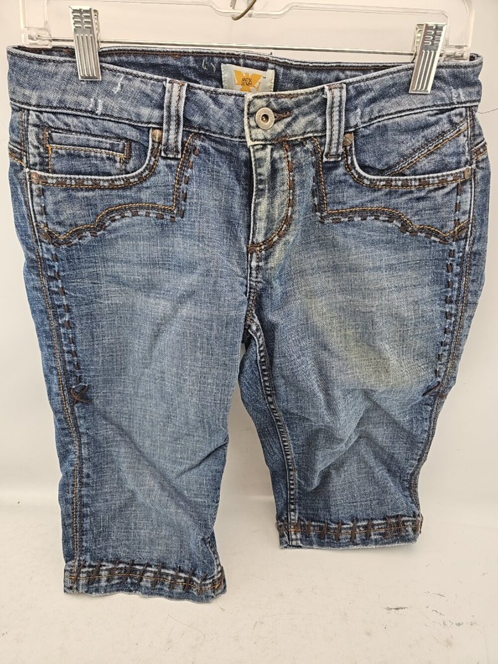 Antik Denim Embroidered Pocket Shorts
